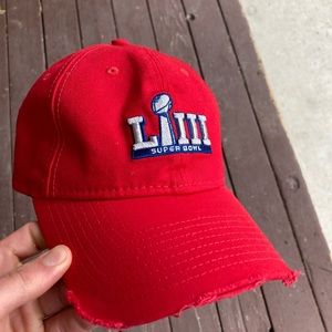 NEW ERA MENS RED SUPER BOWL LIII HAT